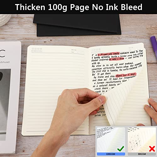 Eusoar Travel Journal Notebook, A5 12 Pack 5.5" X 8.2" Soft Cover Lined Notebooks Journal, Drawing Notebook Notepad Sketchbook, Students Office Subject Diary Notebooks Journal 60 Lined Pages/30 Sheets #TOP2