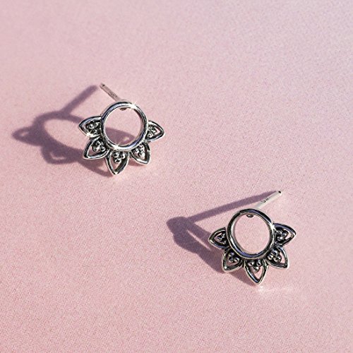 Boma Jewelry Sterling Silver Balinese Filigree Circle Stud Earrings4