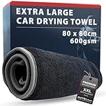 AutoGear NEW IMPROVED Car Drying Towel Extra Large 80x80cm is Super Absorbent using the Latest Twisted-Loop Microfiber Technology to provide Ultimate drying power and protection for your car.