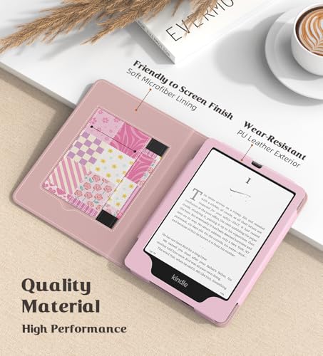 Image of MoKo Case for 7 inch /6.8 inch eBook Reader 2024 /2021, Slim PU Shell Cover Case with Auto-Wake /Sleep for 7 inch /6.8 inch E-Reader, Not fit Kobo Aura 2 /Remarkable, Pink