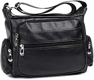 NOTAG Crossbody Bag for Women Casual Multi-Pocket Shoulder Bag Soft PU Leather Messenger Bag