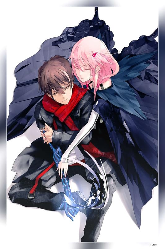 POSTERDADDY Guilty Crown Ouma Shuu Yuzuriha Inori Long Hair Matte Finish Wall Poster Print 12 x 18 Inch (Multicolor) PD-085945