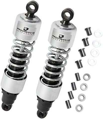 Progressive Suspension 412-4219C Chrome 12.5" Heavy Duty Low Buck Factory Replacement Rear Suspension Shock