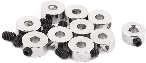 X-DREE 10 Pcs RC Airplane Landing Gear Wheel Stoppers 3.1mm Inner Dia 4x10mm w Screw(10 Unids RC Tapones de Rueda del Tren de Aterrizaje de Avión