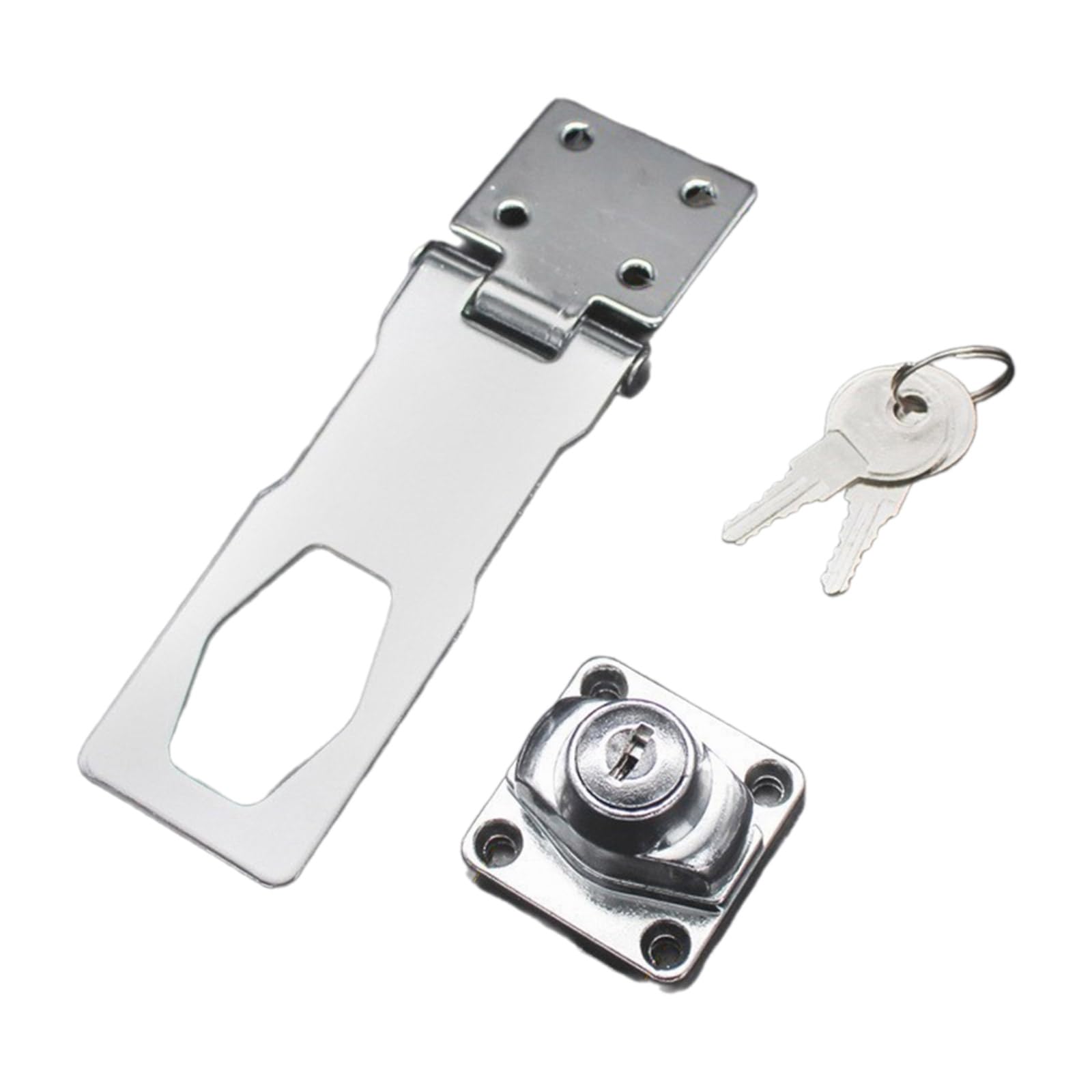 Lockable Door Hasp Heavy Duty Hasp With Key Secure Door Hasp Not Drilling Required For Enhances Home Security