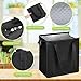 Locmeo 10 Pack Large Insulated Grocery Bags Reusable Shopping Bags with Zippered Top 13 x 12 x 7 Inch Thermal Cooler Totes Bulk with Handles for Hot Cold Food Delivery Refrigerator(Black)