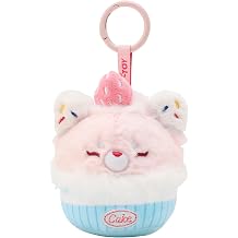 Strawberry Cupcake Plush Keychain, Cute Soft Stuffed Pendantpink