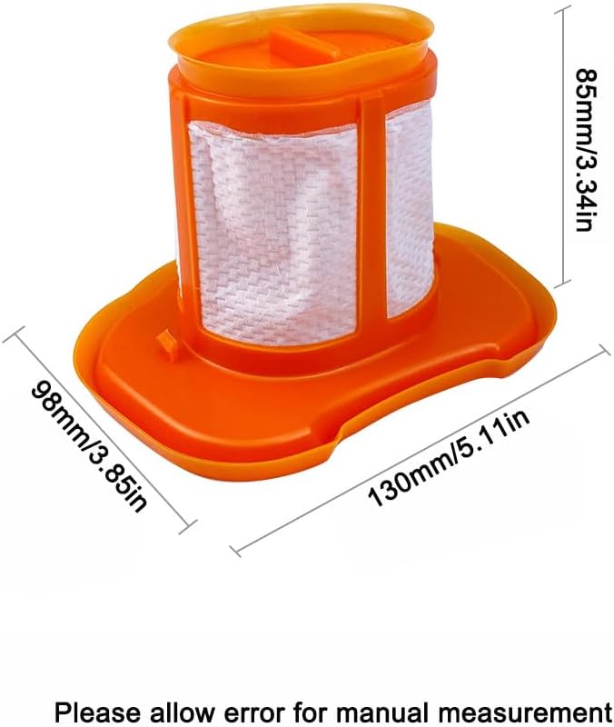 6PCS Filter Replacement, Washable HHVKF10 Filter Replacement, Compatible with Black and Decker Hand Vacuum HHVK Models HHVK515J, HHVK320J