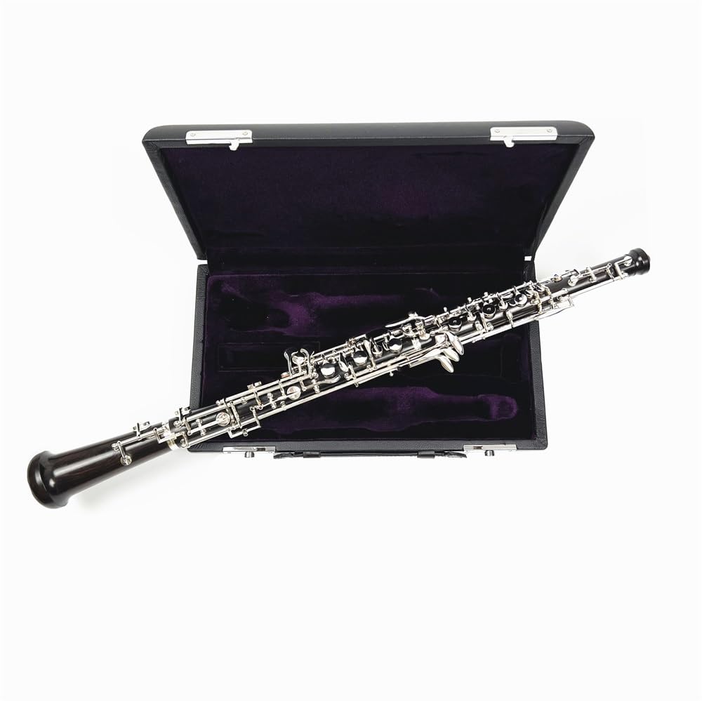 Oboe Instrument Professional semiautomatic ebony wood oboe C key Silver plated with case