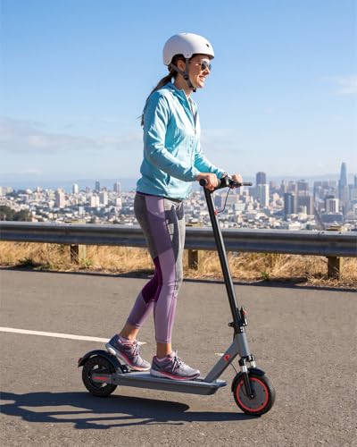 Image of VOLPAM Electric Scooter, 350W /500W /800W /1000W /250W Powerful Motor & 19 /22 / 9 MPH Top Speed, 16-28-10 Miles Long Range, Folding E Scooter Choice