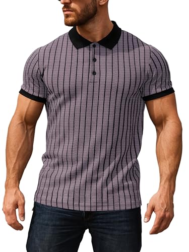 Image of Noble Monk Relax Fit |Textured| Lycra | Polo Neck T-Shirt