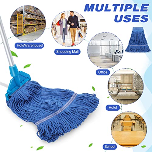 6 Pieces Commercial Mop Head Replacement Floor Cleaning Wet Mop Heads Wet Mop Head Refills Heavy Duty Commercial Mop For Home Industrial Commercial Cleaning (6 Pieces) #TOP4