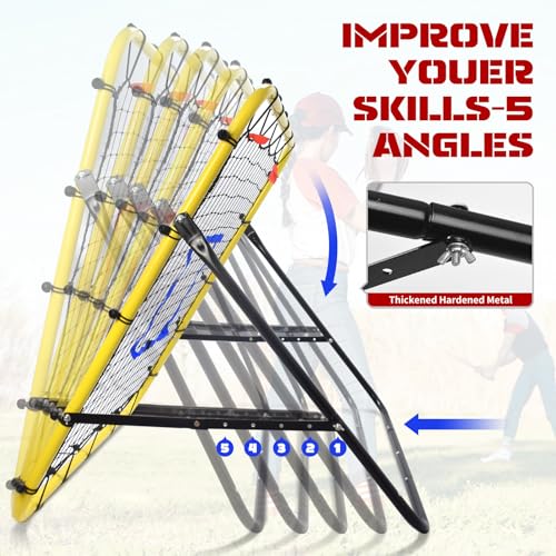 image for Eastgoing Baseball and Softball Rebounder Net,3.3×3.3FT Baseball Pitc