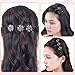 Xinjoduz 4 PCS Sparkling Crystal Stone Braided Hair Clips, 2024 New Hair barrettes Small Rhinestone Hair Clips for Women, Shiny Elegant Hair Styling Clips, Braid Hair Duck Bill Clips Hair Accessories