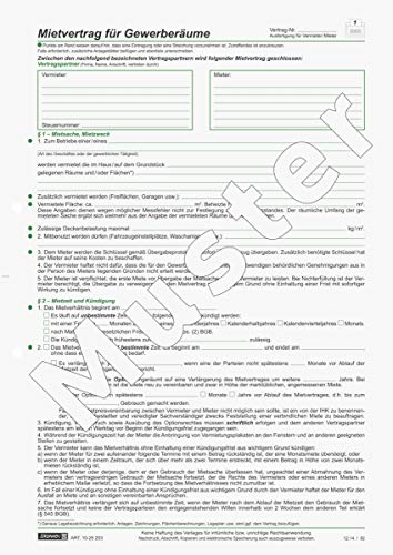 BRUNNEN BRUNNEN Formular „Mietvertrag für Gewerberäume“, A4