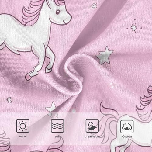 Wusikd Cute Unicorn Girls' Underwear Cotton Pink Girls Briefs Soft Toddler Underwear 2T3