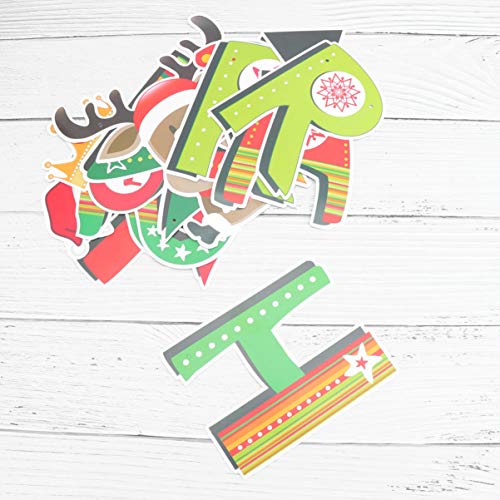 EXCEART 4 Peças de Banner de Feliz Natal Decorações de Natal Banner de Bandeira Puxar Pratos de Pape