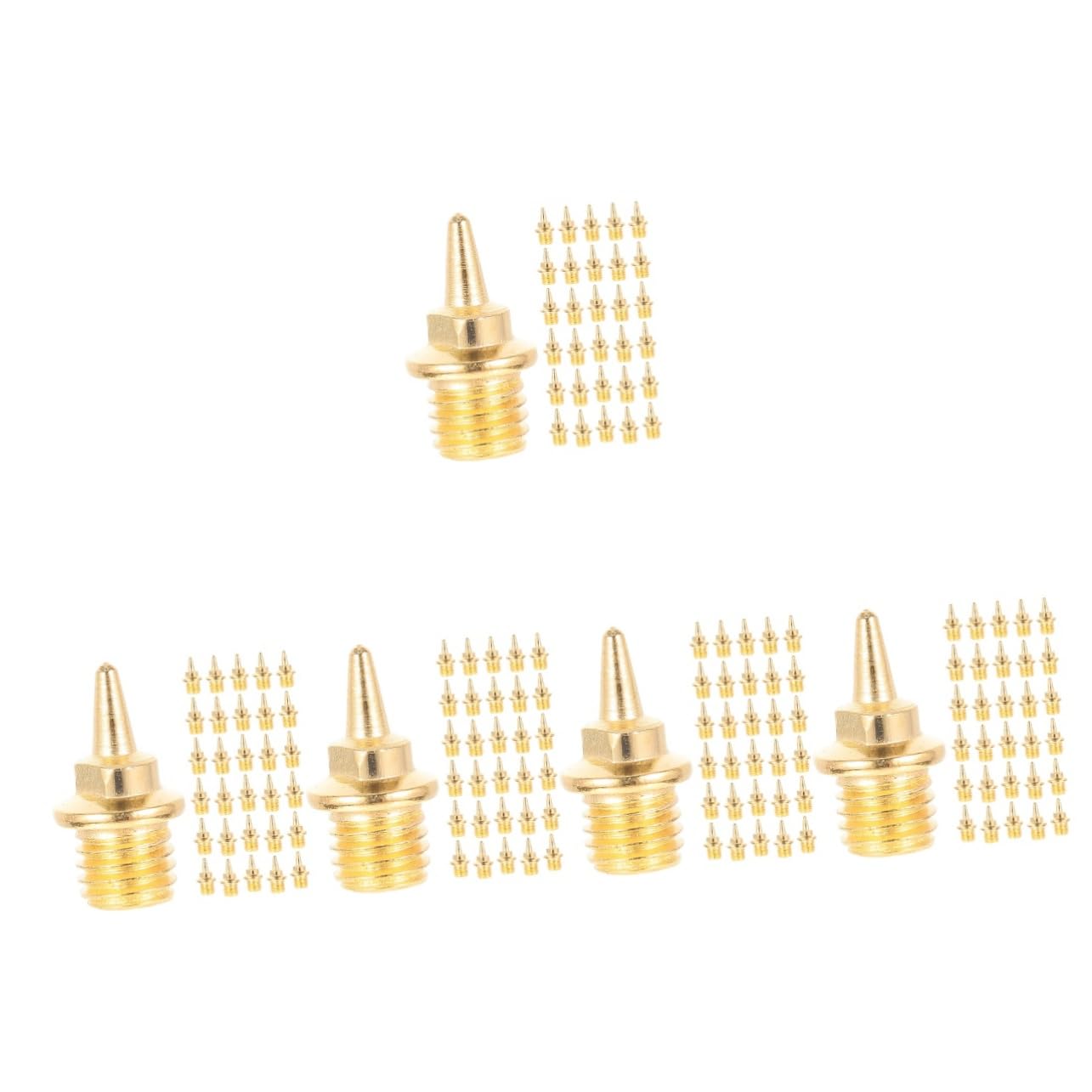 Toyvian Picos De Atletismo Espigas para Zapatos Reemplazo De Clavos para Zapatos De Golf Clavos De Repuesto para Zapatillas De Atletismo Dorado Aleación De Aluminio