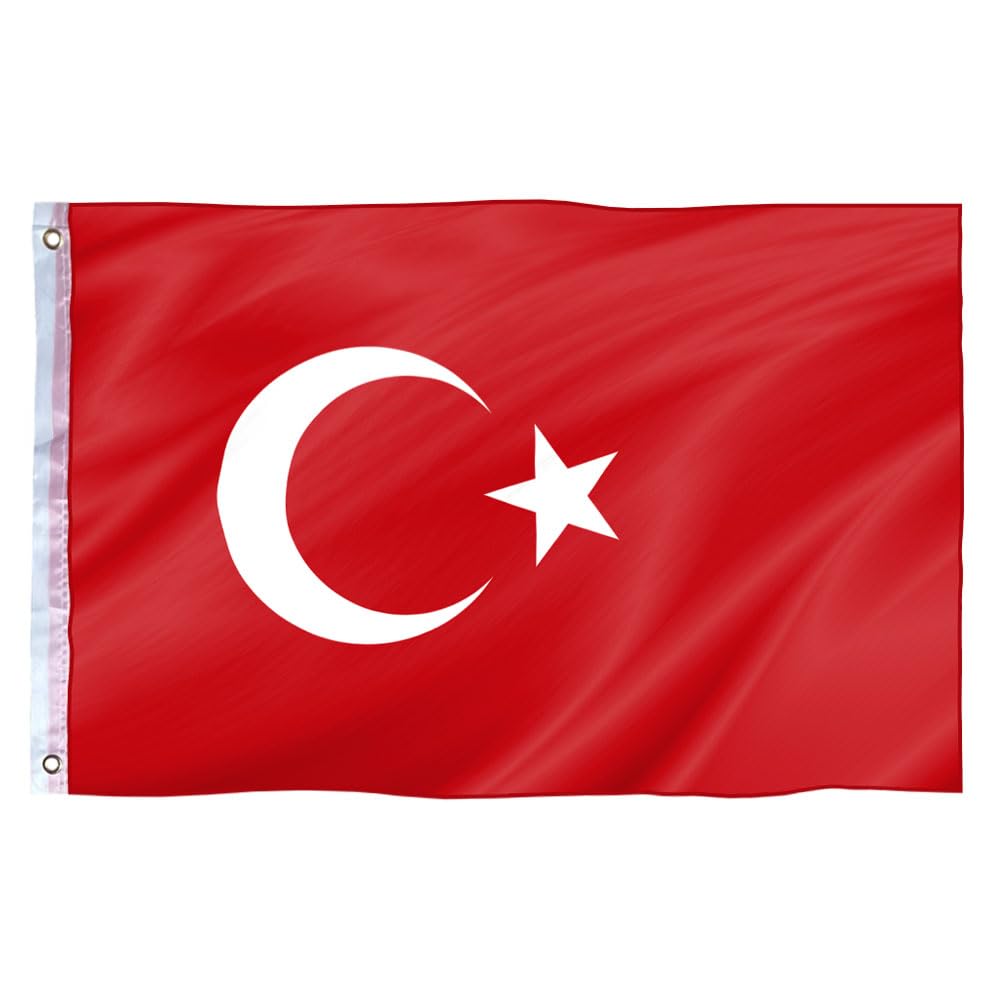 Murago - Türkei Autodeko Fan Set 9-teilig - Autofahnen Fahne Flagge Auto Bayrak Fanartikel WM Spiegelfahne Autofensterfahne