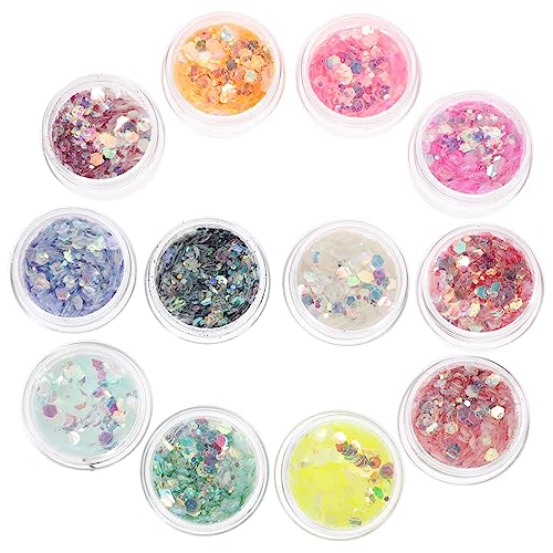 minkissy Luminous Sequins 12 Neon Face Body Glitter Gel Glitter Highlighter for Makeup Hair Nails Party Decorations