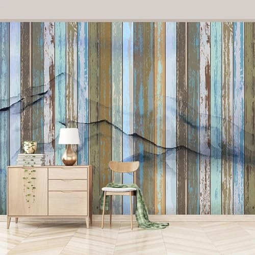YLLMNOBN Carta da parati 3D nordica retrò dipinta a mano con tavola di legno, adatta per camera da letto, soggiorno, TV, sfondo, studio, parete, arte murale