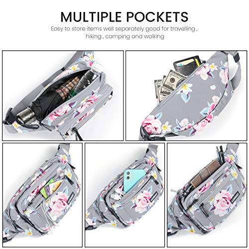 image for CXWMZY Fanny Packs For Women & Men Waist Pack Hip Bum Bag with Multi-P