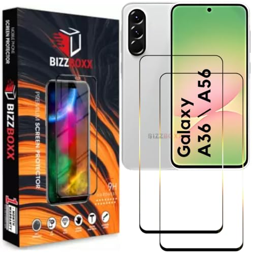 Image of Compatible With Samsung A36 5G | A56 Tempered Glass Screen Protector Guard - Easy Install, Anti-Fingerprint Screen Guard (For Samsung A56 | A36-6.7 inch) - Pack of 2