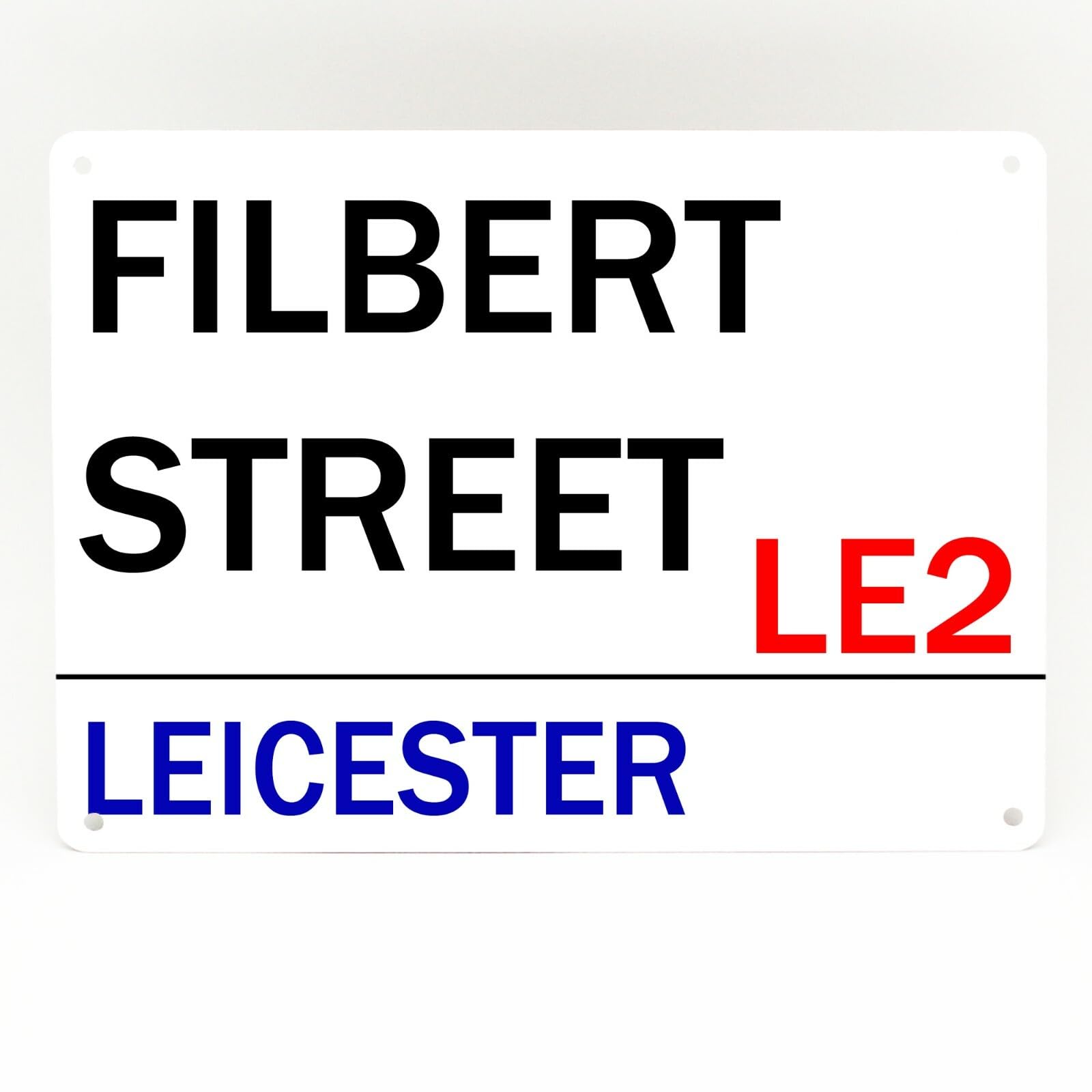 Yelacecca Tin Sign A30181 Leicester City Fc Metal Sign Filbert Street Football Man Cave Plaque Memorabilia Street Sign 8X12 Inches