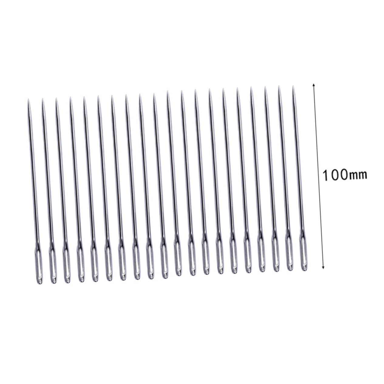 SHINEOFI 100 Piezas Aguja De Coser Mano Agujas De Punto De Cruz De Acero Para Manualidades Coser Tejidos Enhebrar Facilidad