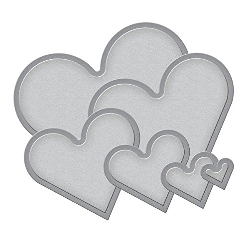 Spellbinders S4-136 Nestabilities 6-Piece Concentric Etched/Wafer Thin Dies, Classic Heart