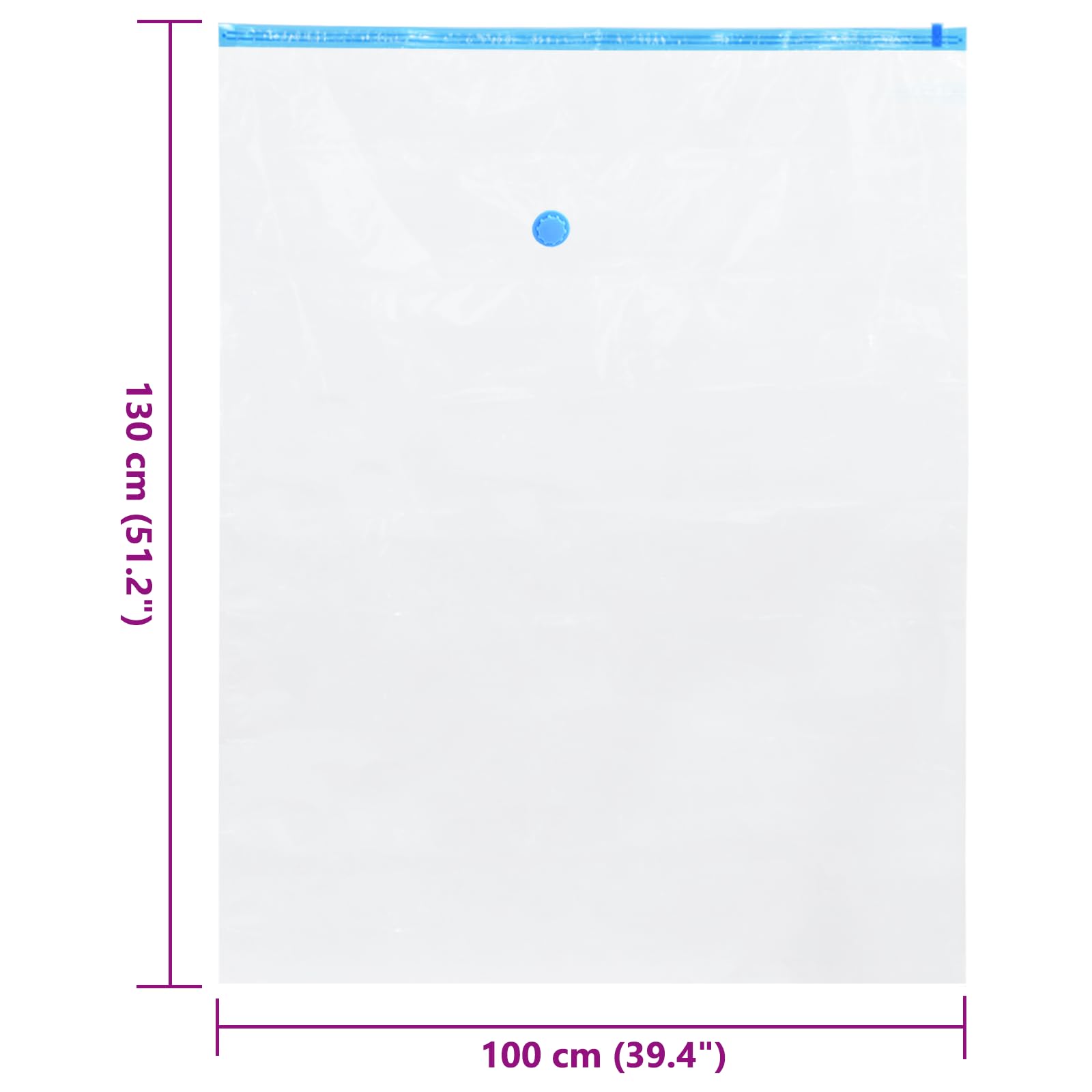 Bolsas al vacío 50 unidades 130 x 100 cm bolsas de viaje herméticas para ropa y ropa de cama con material impermeable para almacenamiento y ahorro de espacio