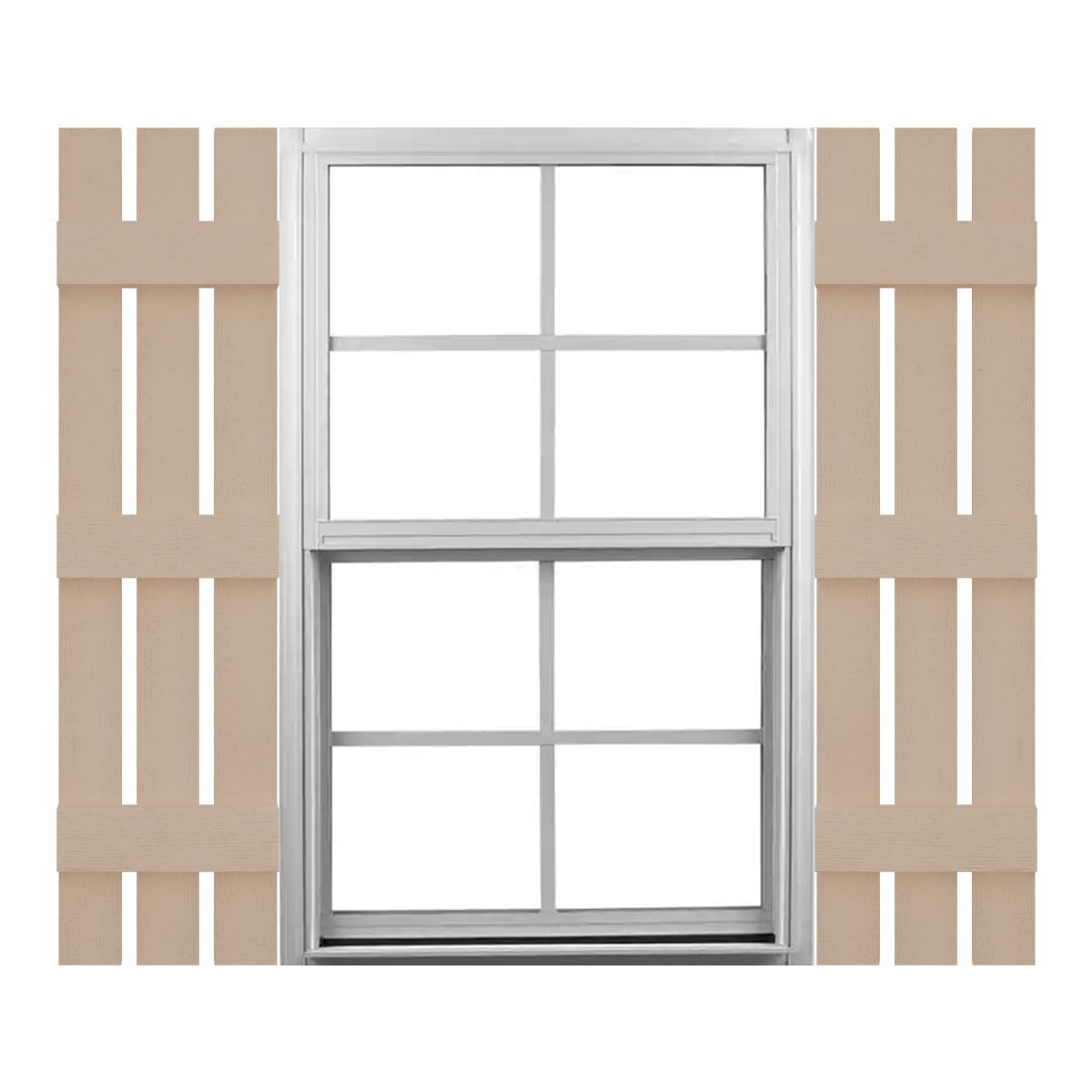 Mid America Board and Batten 14" 4 Board Joined Vinyl Standard Shutter (1 Pair) - 14 x 59 002 Black — view 14