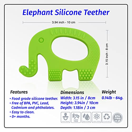 Image of Silicone Pacifier teether Toys for Babies 0-6 and 6-12 Months - Package of 4 Baby teethers - Pain Relief - Infants and Toddlers. Safer Than Plastic - Soft and Flexible - Easier to Clean
