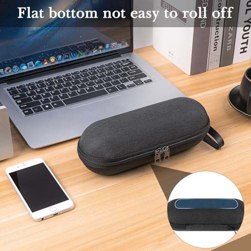 Image of Geekria Shield Speaker Case Compatible with Beats Pill Case Cover, Replacement Hard Shell Portable Speaker Protective Carrying Bag with Keychain Hook (Dark Grey)