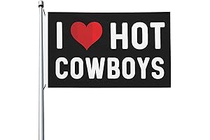 I Love Hot Cowboys Flag 3x5 Ft