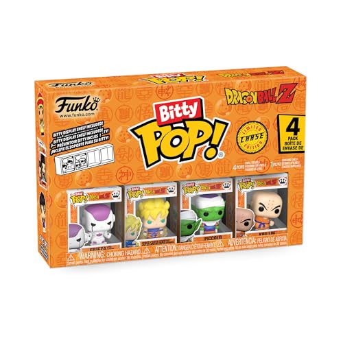 Funko Bitty Pop! Dragon Ball Z and A Surprise Mystery Mini Figure - 0.9 Inch (2.2 Cm) Collectable - Stackable Display Shelf Included - Gift Idea - Party Bags Stocking - Cake Topper - Anime Fans