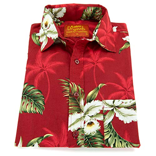 Chemise rouge palme originale à manches courtes avec motif exotique Loud Originals - 3
