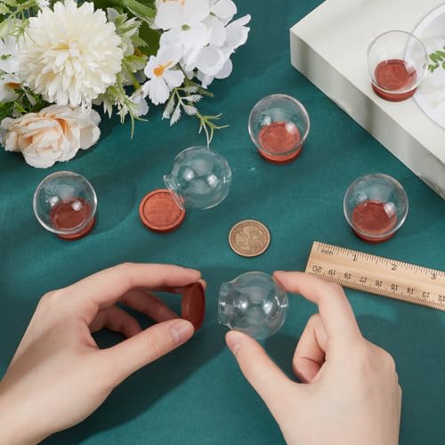 NBEADS 6 Pcs Mini Round Glass Dome - Image 3