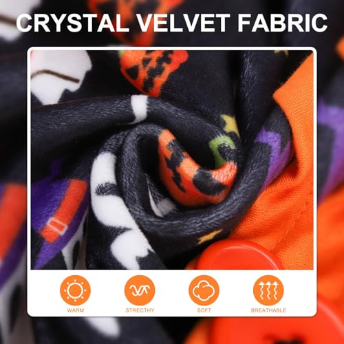 Image of BEAUTYZOO Halloween Dog Pajamas, Soft Fleece Puppy Sweater for XX-Large Dog | Velvet Jumpsuit for Girl Boy Puppies, Breathable Pet Pjs, Warm Jammies Onesies in Cold Weather, Ghost, Black XXL