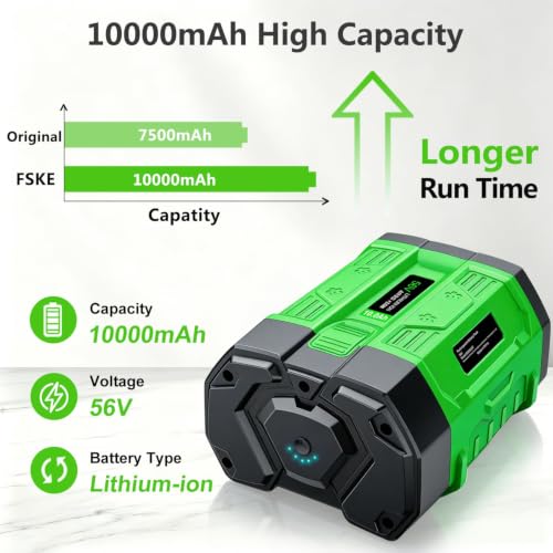 Image of FSKE 56V 10.0Ah Battery Replacement for EGO Battery