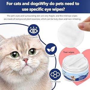 Dog ear wipes eye wipes for cats dog tear stain remover wipes pet eye wipes for discharge and crust 60 packs   cucciolini doodles