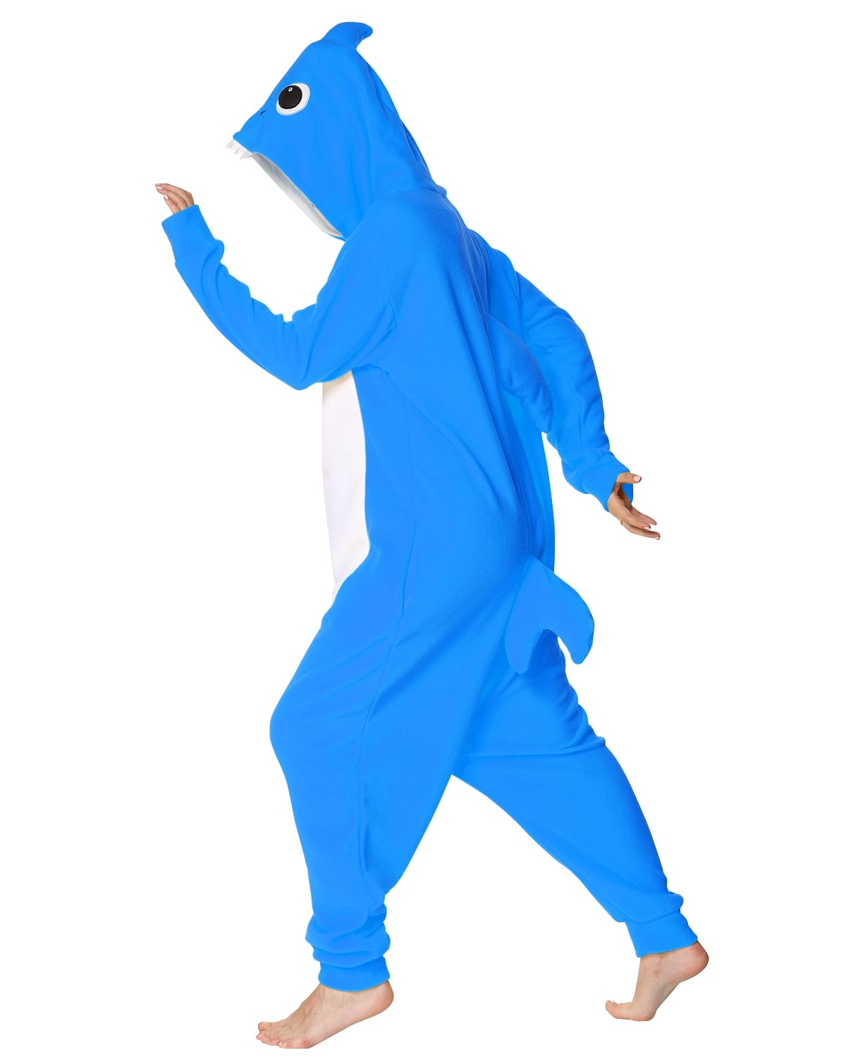 Pyjama Onesie Adulte Monstre Blanc Focupaja - Polaire, Pour Halloween, Noël, Cosplay, Déguisement, Femmes Et Hommes