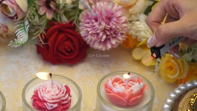 Stampi Per Candele Fai Da Te 2 Pezzi Stampo Per Candele In Silicone, Silicone Fiori 3D Di Sapone Stampo, Rosa 3D Fiore Di Stampo Silicone Candele