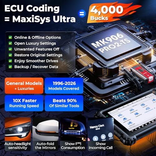 Autel Scanner MK906 PRO2-TS with V2.0 Full TPMS & ECU Coding, Bi-Directional Diagnostic Scan Tool, Upgrade of MS906 PRO-TS MK906 PRO-TS MP900TS MS906 MAX, 40+ Resets, 3000+ Active Tests, CAN FD & DoIP - Image 4