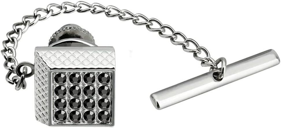 Men's Tie Pins 4 Colors Optional Square Tie Clips Men's Accessories Fashion Party Gifts (D Talla ?nica)