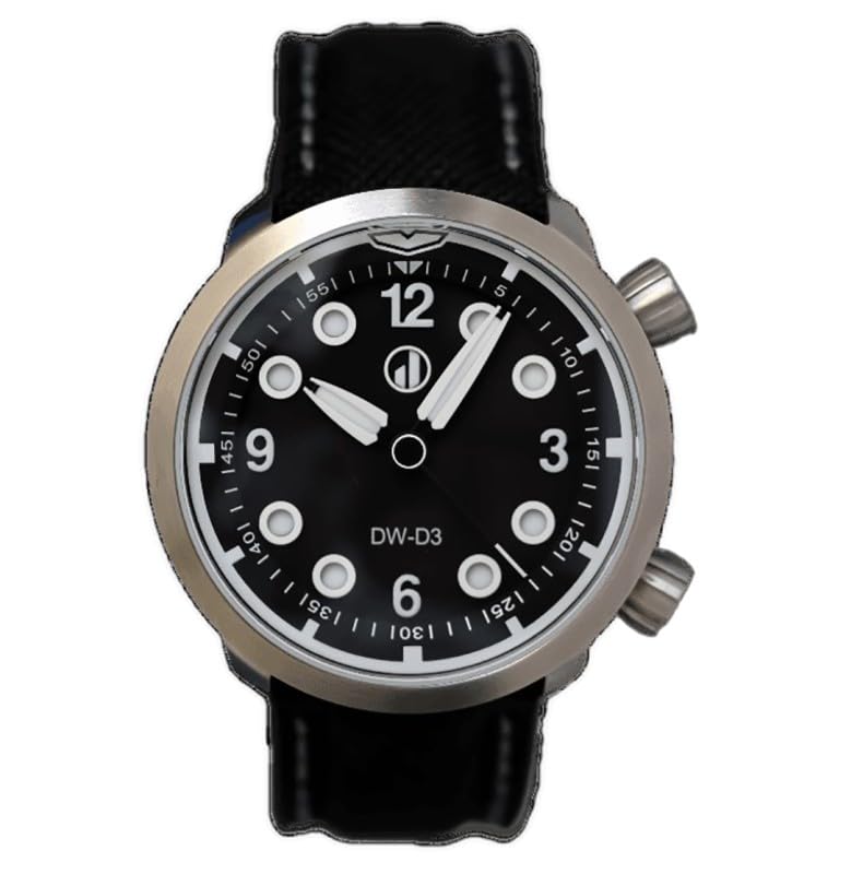 Duzu Watches DW-D3 Oceania Acero Automático Negro Cuero Zafiro Reloj Hombre, Color blanco., [MAREALES]