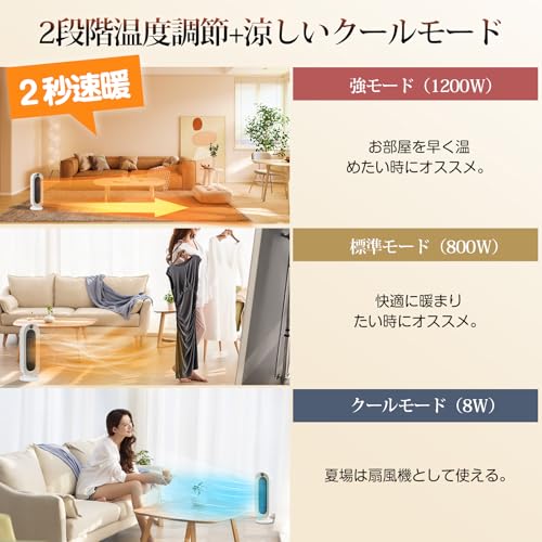 Pereis 『人感センサー付き』セラミックヒーター S720 の商品画像 4