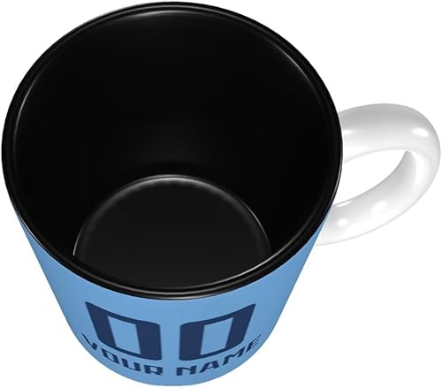 Miniatura 5 de Taza de café personalizada de Argentina taza de fútbol de cerámica añade tu número de nombre regalos para fanáticos del deporte para hombres