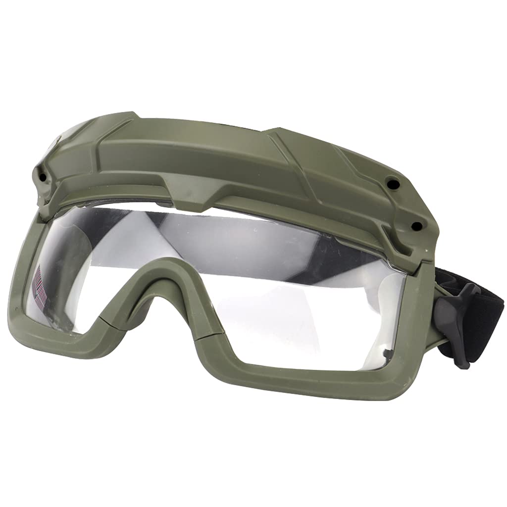 YABEME Occhiali di Protezione di Sicurezza Tattici Antiappannamento - 2 modalità, per Escursionismo Militare, CS Airsoft Paintball, Tiro A Segno, Caccia, Equitazione, Ciclismo,Verde
