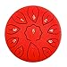 FENCHUN Tambor de la Lengua de Acero de 6 Pulgadas 11 Tune Notas PERCUSION Instrumento Musical Mano Tambor del Tanque con la Bolsa Pegatina de Palillos (Color : Red)